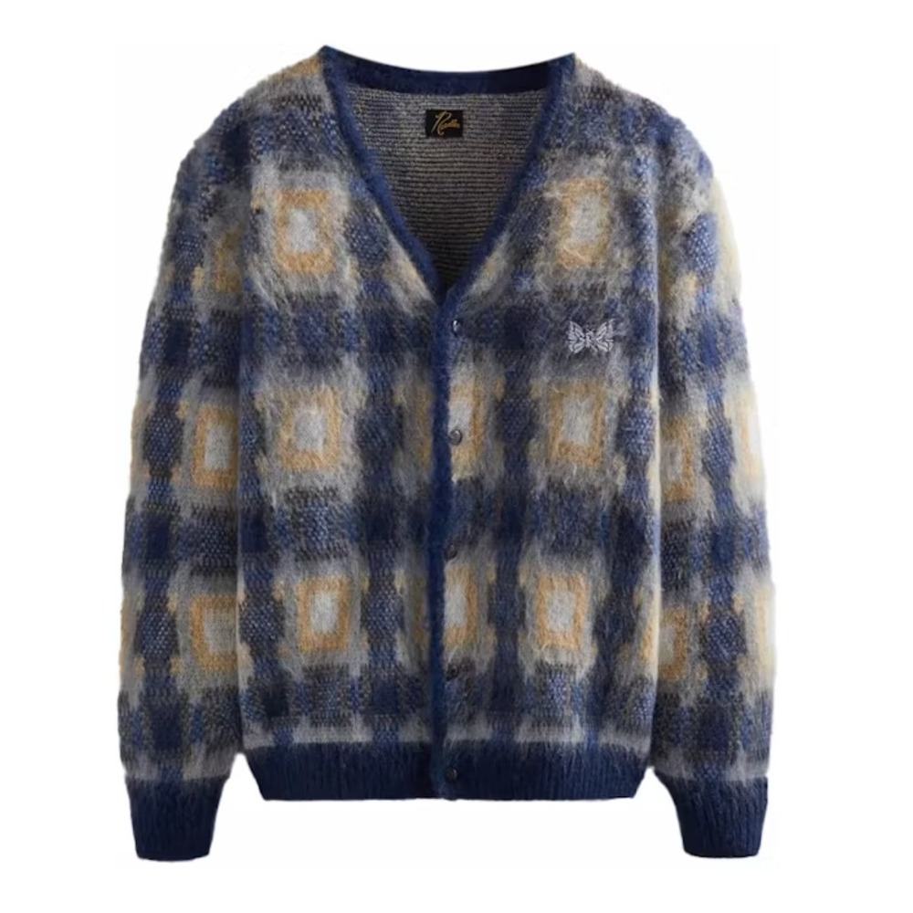 Needles x Kith Mohair Sheridan Cardigan in Nocturnal Size M Grandpa Core